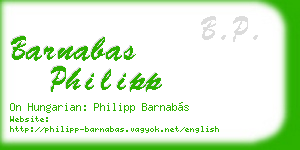 barnabas philipp business card